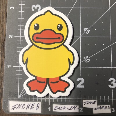 Small Duck Humor Guitar Phone Sticker Decal B11G