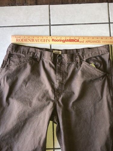 CE Schmidt Workwear Mens Carpenter Pants 46x32 Brown Canvas Rugged Tough Clean - Picture 5 of 14