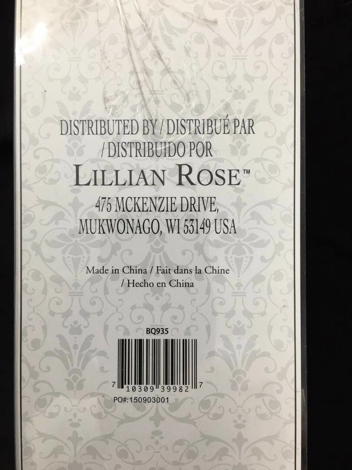 LILLIAN ROSE - SOPORTE PARA RAMO DE BODA * COLOR PLATA * JOYA Y PERLA * NUEVO Foto 3 de 3