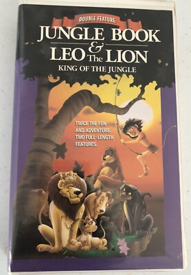 Jungle Book & Leo The Lion: King Of The Jungle VHS Twice The Fun and Adventure