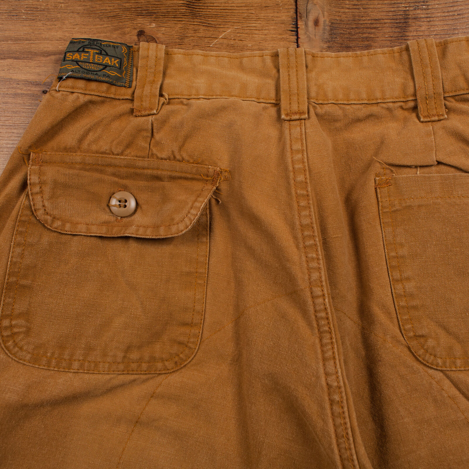 Vintage SafTbak Workwear Pants Trousers 30x26 70s… - image 2