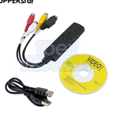Easy CAP USB 2.0 Rekorder VHS-Videoadapter auf PC AV S-Video DVD NEU ASS