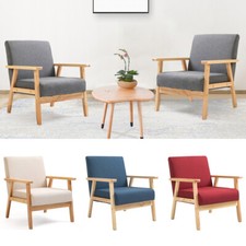 Sessel Loungesessel Cocktailsessel Einzelsofa Holzsessel Wohnzimmerstuhl  Sofas