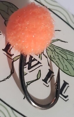 TROUT FLIES IDYLWILDE MICRO EGG ORANGE FLY FISHING 1 DOZEN SIZE 10