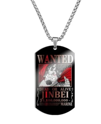One Piece Wanted Jimbe Jinbei Halskette Necklace Anhänger Anime Manga Cosplay  