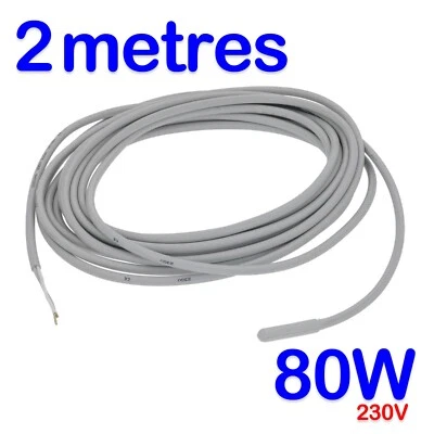 CPUK ELEMENTO RISCALDANTE SCARICO FILO 2 METRI SBRINAMENTO CAVO RISCALDATORE 80W 230V FRIGO CONGELATORE
