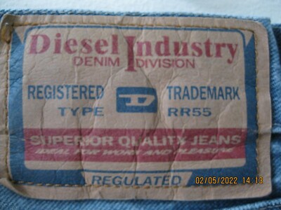 Diesel Industry Type RR55 Blue Denim Jeans Mens Size W32 L29 Regular Straight