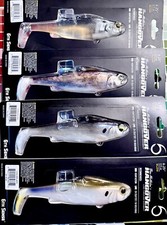 QTY 4 -6th Sense Hangover Line Thru Swimbait 6.25" 2.5oz “Live Shad”  Slow  Sink