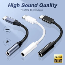 For Samsung Z Fold6 5 4 3 Flip6 5 USB-C to 3.5mm Aux Jack Adapter Earphone Cable