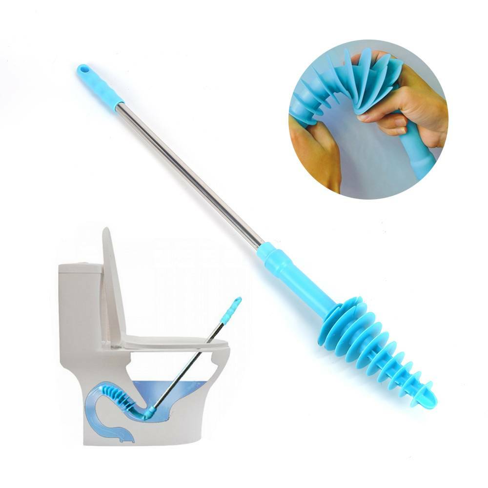 Toilet Drain Unblocker Plunger Flexible Blockage Unblocker Clog Remover