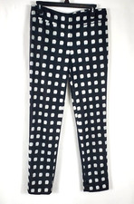 Nine West The Slim Dress Slacks Size 2 Black White Tapered Leg Business Casual