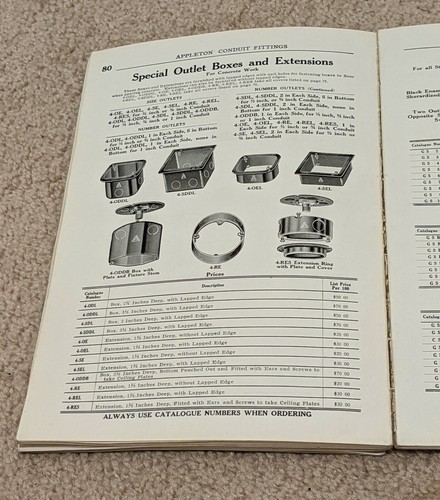 1914 APPLETON ELECTRIC Co. COMPANY CATALOG UNILETS CONDUIT FITTINGS CHICAGO - Picture 7 of 9