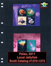 $26.50 Scott Value - 2017 PALAU Jellyfish 2 s/s Pacific Ocean CV MNH NH UMM