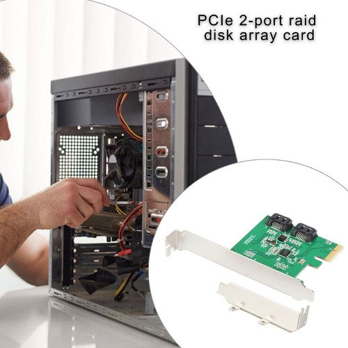 2 Port SATA3.0 PCIE Controller Support RAID0/RAID1 PCIe Expansion Card 6Gbps - Picture 4 of 8