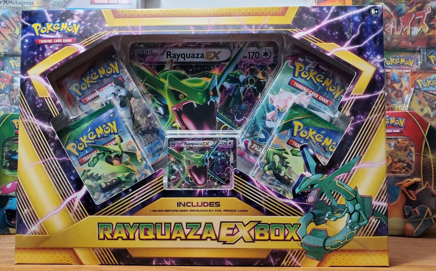 5º Pokémon TCG Unbox: BOX RAYQUAZA EX BRILHANTE COM MEGA DE ITU