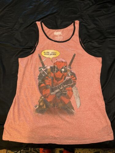 DEADPOOL tank Top “Yea Sure Whatever!” XL Marvel - Picture 1 of 3