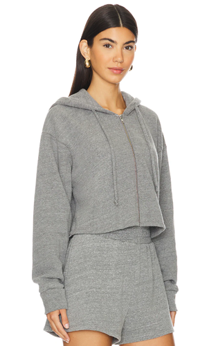 Year of Ours Women's Zip Up Hoodie Sweatshirt Winter Different Size Heather Gray - Picture 2 of 5