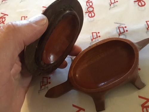 turtle shaped wooden trinket box - Picture 2 of 5