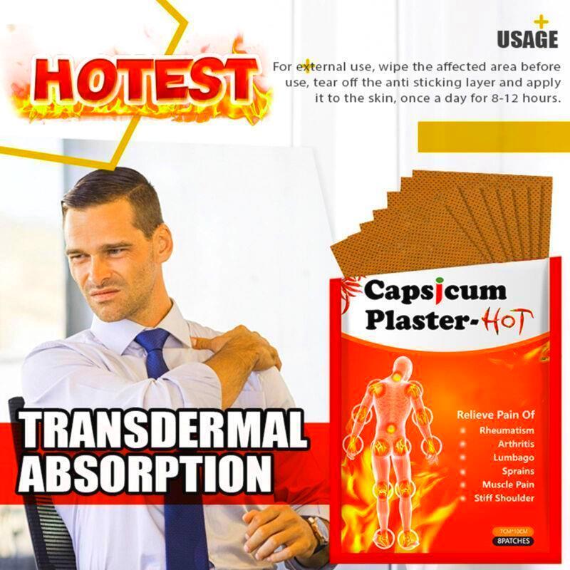 40pcs Natural Capsicum Heating Patch For Muscle Pain Relief Soreness eBay