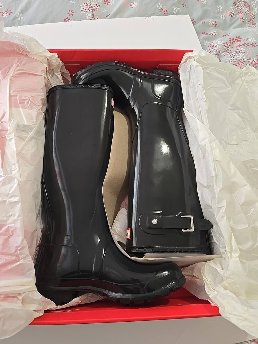 Wft1000rgl Hunter Rain Boots For Women Hunter Original Tall Gloss