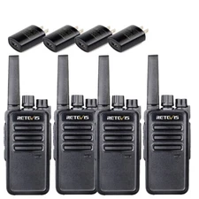 Retevis RT68 FRS Walkie Talkie 2W 1200mAh VOX Two Way RadioFor Family/Church(4X)