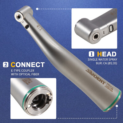 Dental Fiber Optic LED Contra Angle 4:1 Reduction Handpiece For NSK E-type po