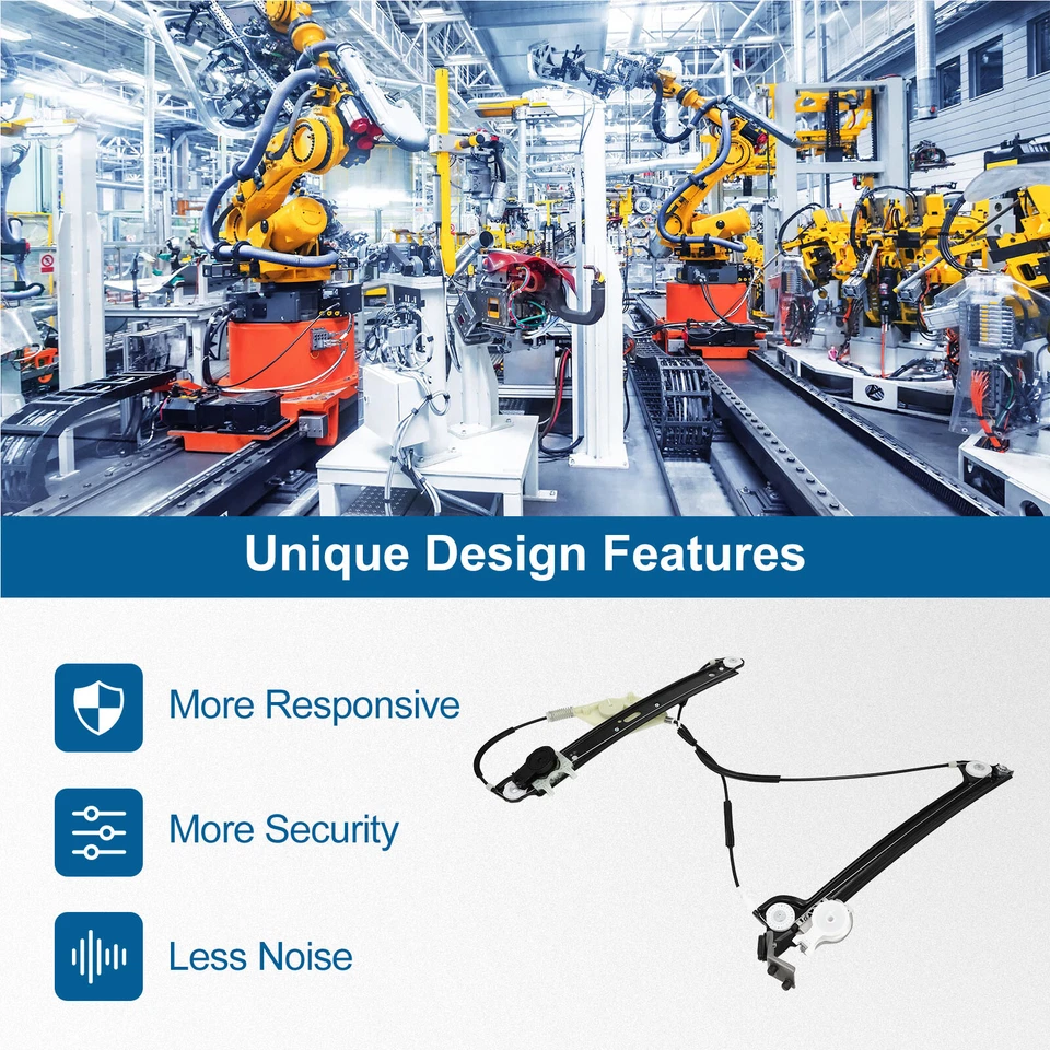Regulador de ventana del lado del conductor delantero sin motor para BMW 135i 2008-2011 cupé Foto 4 de 4