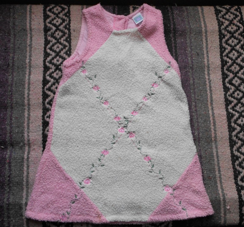 Girl's Sleeveless Pink/White Dress[size 4]