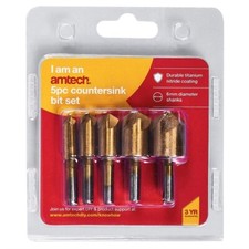 5Pc Countersink Bit Se Wood Plastic Metal Drill Bits Titanium Nitride Coated New