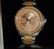 Versus Versace Elmont Swarovski Ladies Watch - Rose Stainless New With Tags 