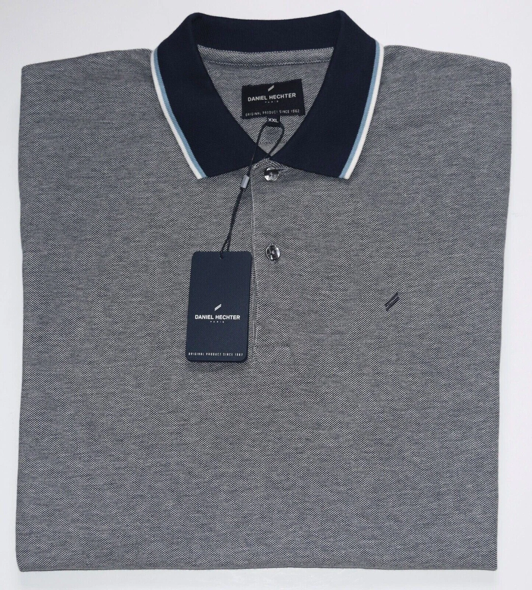 Size Sleeve Blue Gray Men\'s XXL eBay | Paris NWT Hechter Shirt Daniel Short Polo