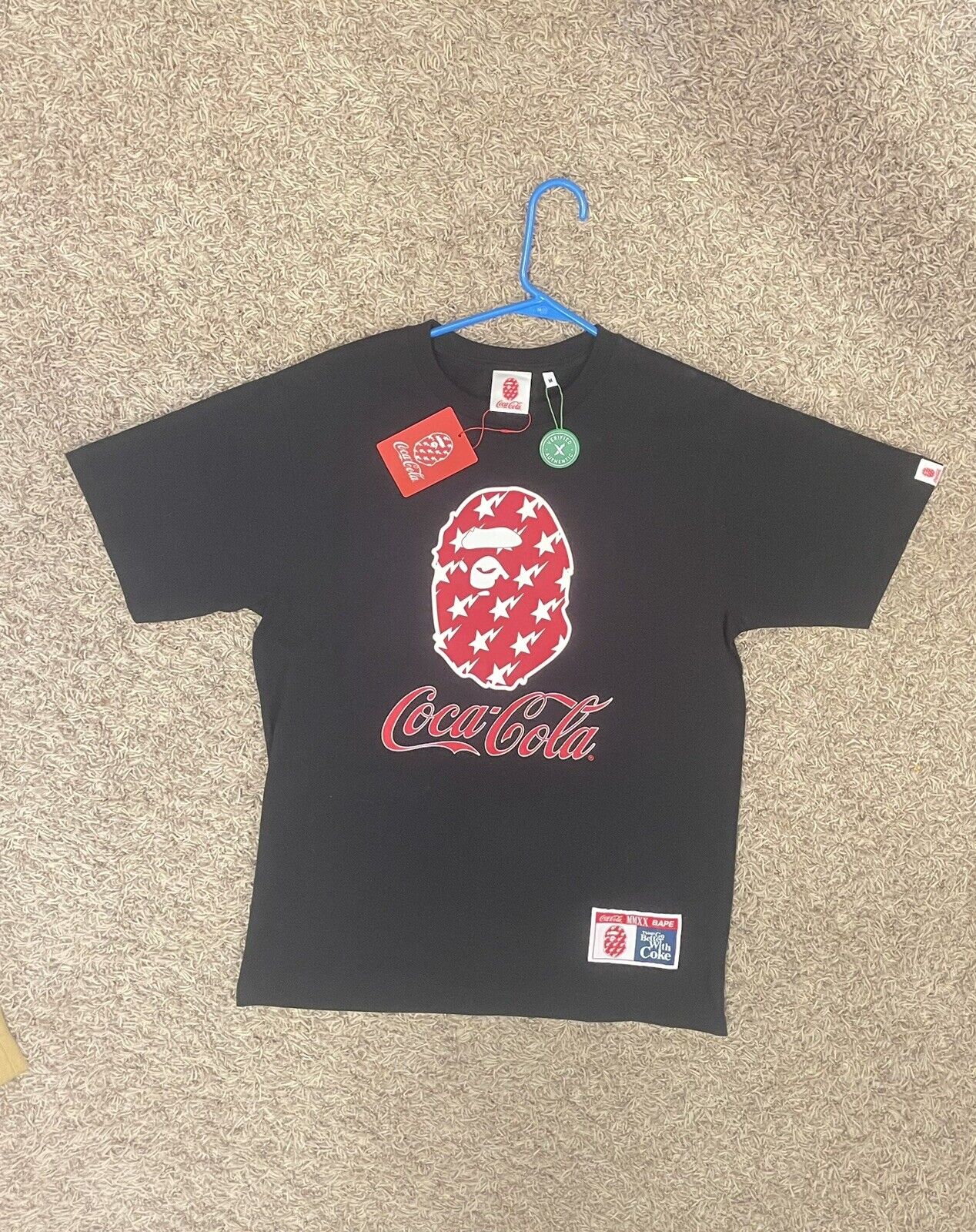 bape x CocaCola T-shirt Black Size Medium | eBay