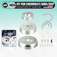 5 & 6 Hole Steering Wheel Polished Hub Adapter Flaming River/Ididit/GM/Chevy