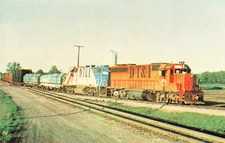 Postcard Detriot Toledo & Ironton Railroad Symbol Freight FB-3 Locomotive 1977