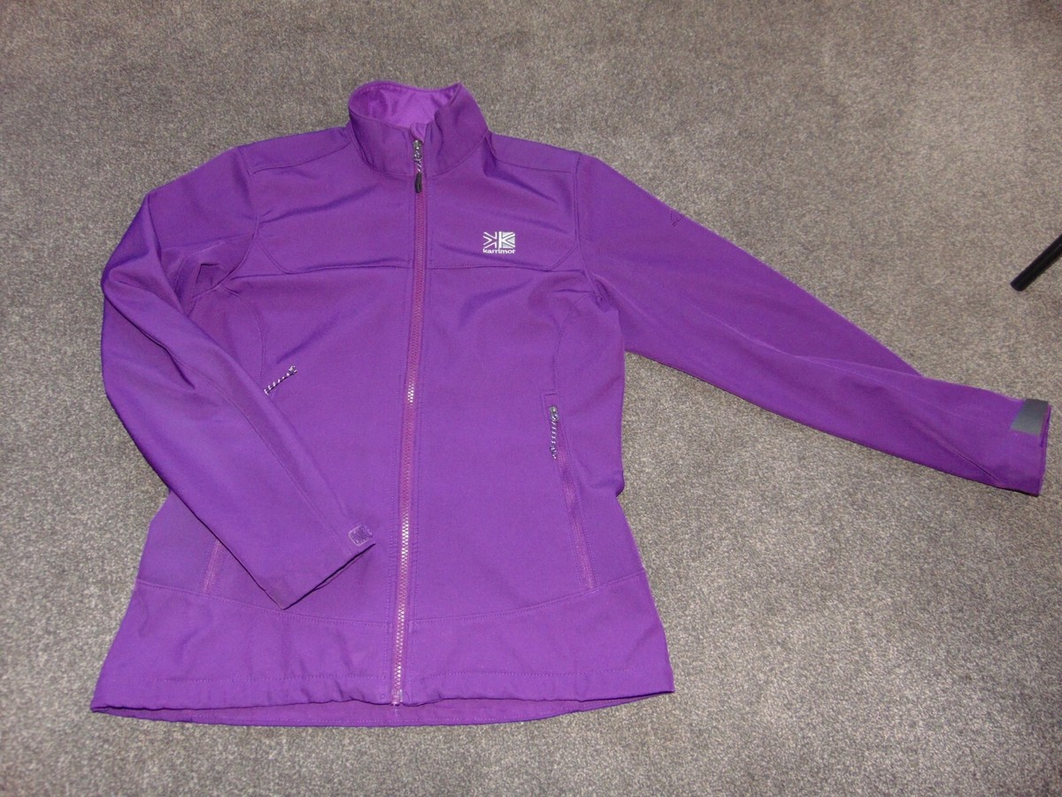 Ladies Karrimor Elite MX Shield Full Zip Softshell Jacket Size UK 10 in  Purple