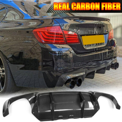 Fit for BMW F10 M5 Base 2012-17 REAL CARBON Rear Bumper Diffuser Lip ...