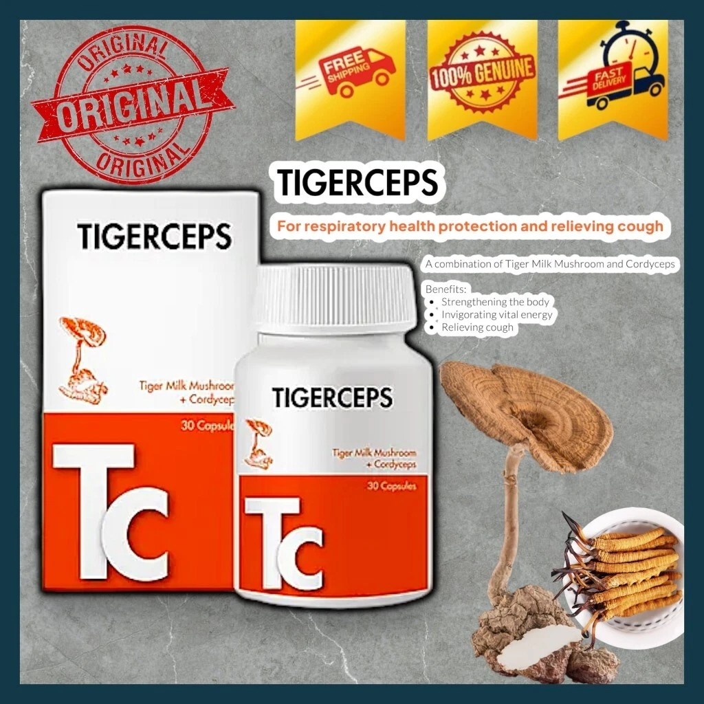 Tigerceps Tiger Milk Mushroom + Cordyceps 30s x 2 boxes- Breathing Respiratory