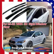 Fit Subaru WRX STI 2015-21 3D Mugen Style Window Visor Rain Guard Vent Deflector