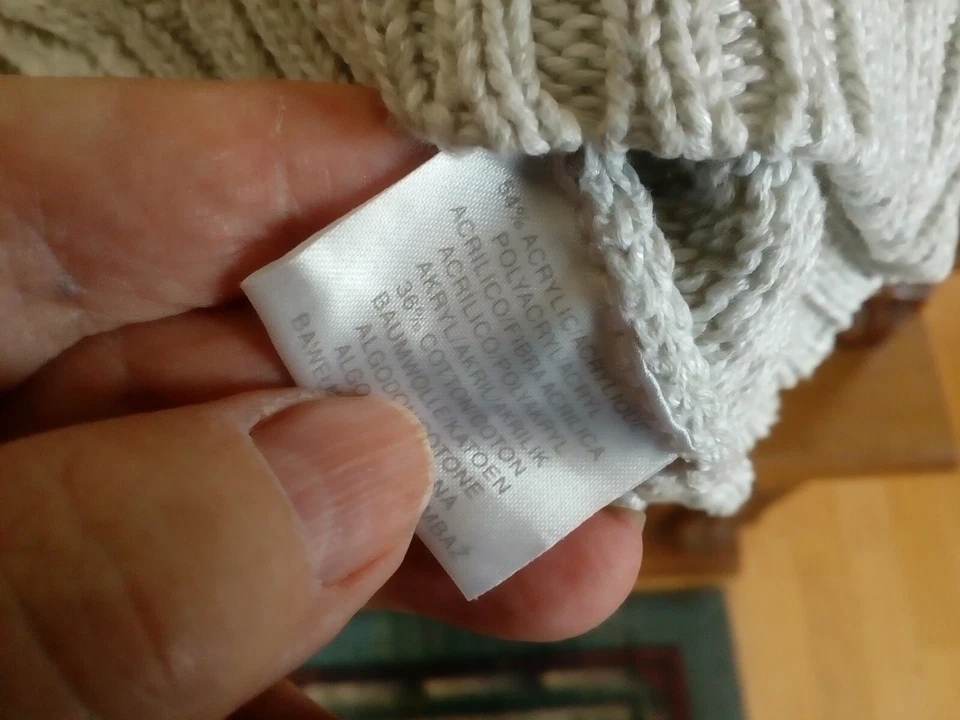 Pullover,Strick "Canda",Gr.M,Acrylic,Baumwolle,beige - Bild 4 von 4