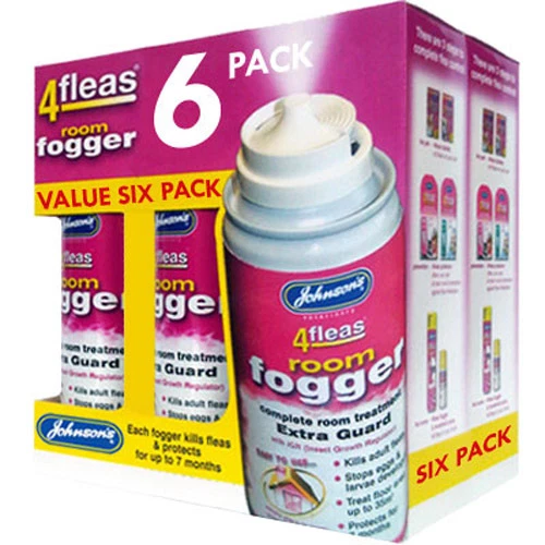 6 PACK - Johnsons 4fleas Room Flea Fogger Killer Bomb Spray - House Treatment