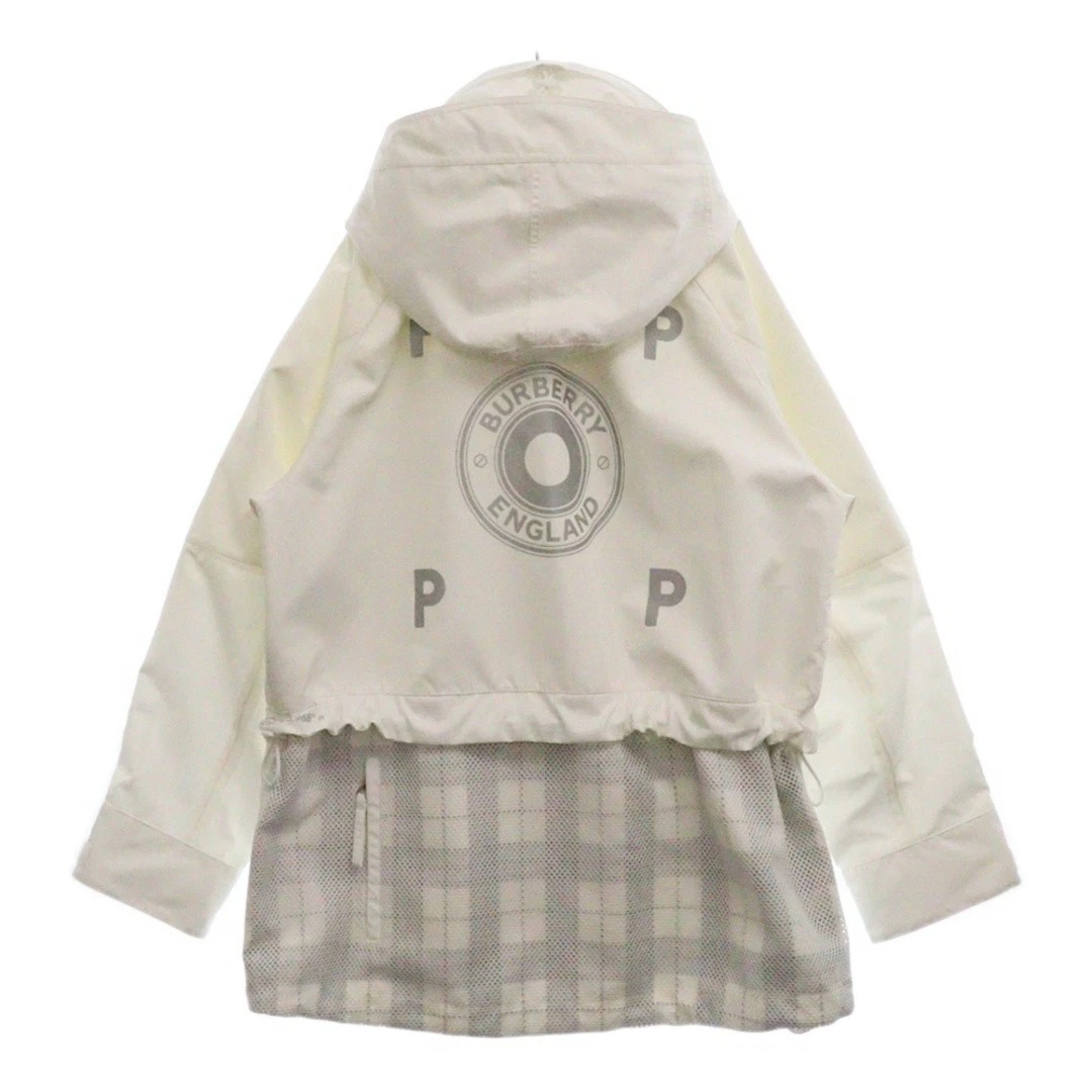Felpa tecnica con cappuccio BURBERRY Pop Trading Company stampa posteriore maglia nylon tecnica usata 5b