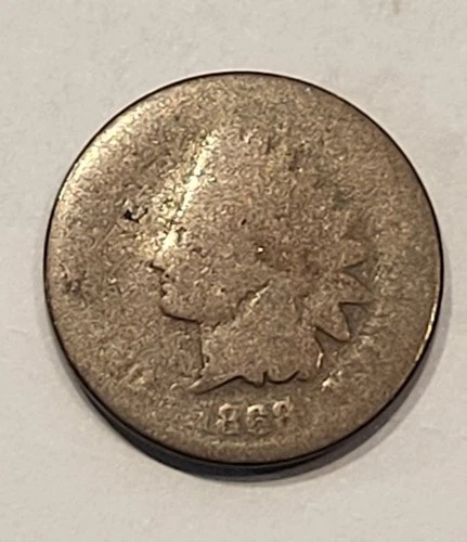 1868 P Indian Head Cent Penny  Very Worn, But No Damagel - C9916