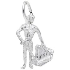 Bull Fighter Charm - Metal - Sterling Silver