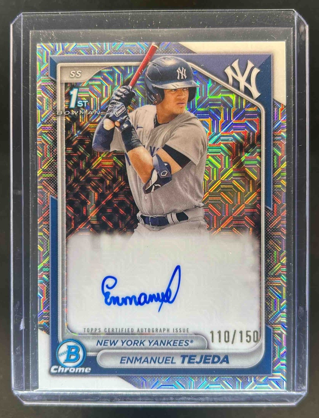 2024 Bowman Enmanuel Tejeda Chrome Auto Choice 1st Prospect #/150 Yankees