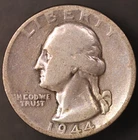 1944 WASHINGTON QUARTER | FRESH FROM A BOSTON COLLECTION | LOT CC-186