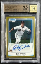 JOE PANIK BGS 9.5 2011 BOWMAN CHROME DRAFT PROSPECT GOLD REFRACTOR AUTO 39/50