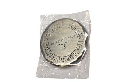 The Prairie Club Golf Bag Tag Silver Metal Yardage Guide Round Course Marker