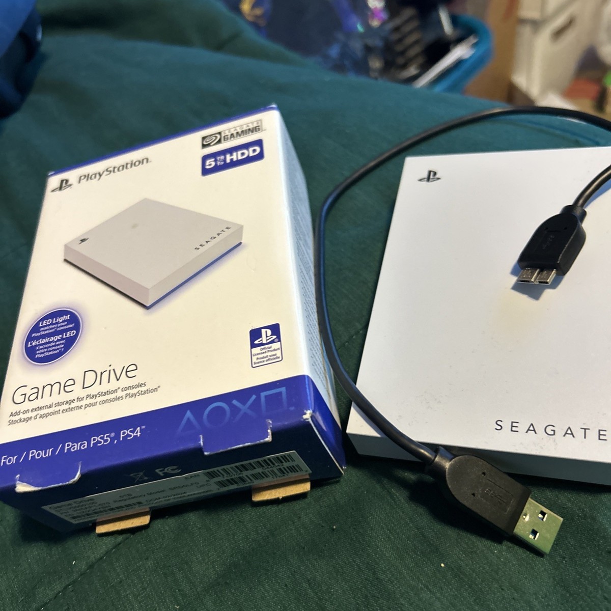 Seagate Game Drive 5TB External HDD White for PlayStation 5 4 USB