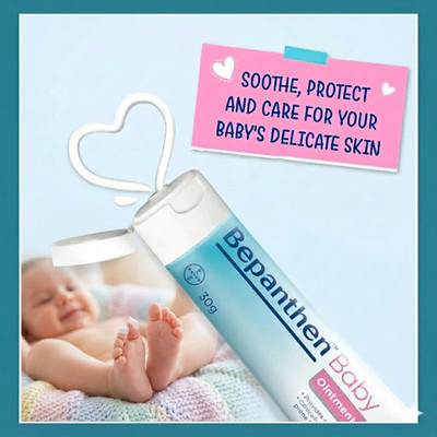 2x30gm Bepanthen Baby Ointment - Protects & Heals Nappy Rash