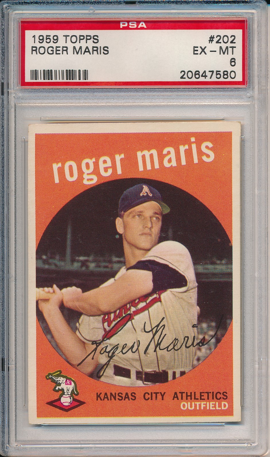 1959 Topps #202 Roger Maris PSA 6